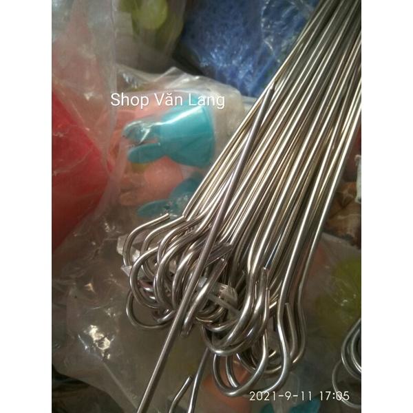 Que xiên nướng thịt bằng inox không rỉ dài 60cm