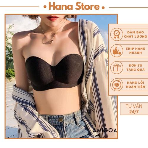 Áo bra không dây HANA áo lót nữ quây không dây quai đan chéo tặng kèm dây trong - sp 39