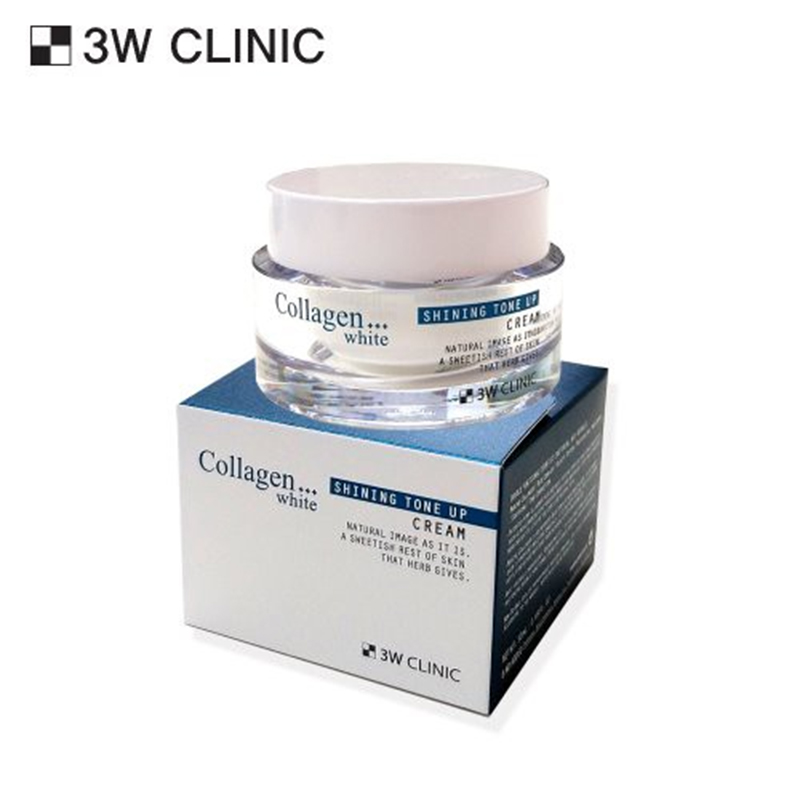 3W CLINIC COLLAGEN WHITE SHINING TONE UP CREAM  KEM NỀN DƯỠNG TRẮNG BẬT TÔNG COLLAGEN