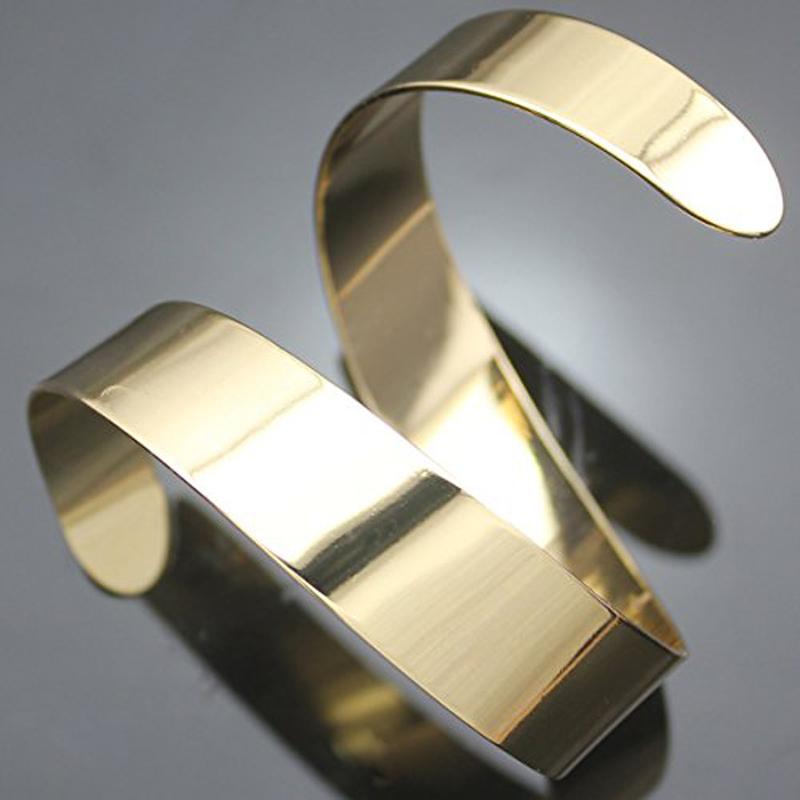 2 Pcs Punk Swirl Upper Armlet Multilayer Arm Bracelet Cuff Bangle Jewelry