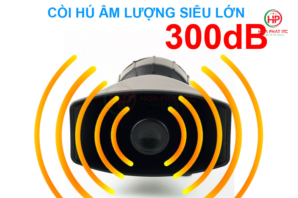 Còi hú công suất lớn 12V Komax KM-DC100W