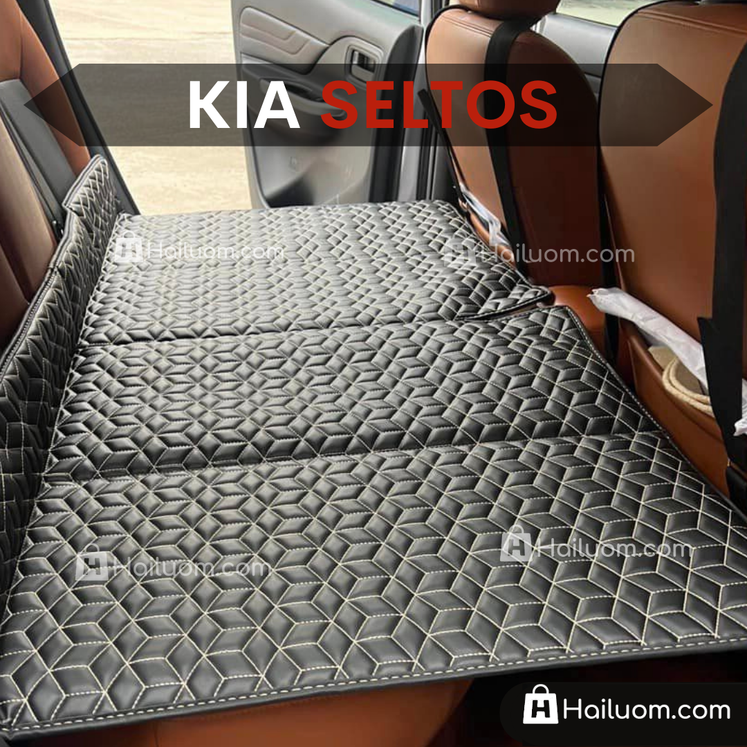 Đệm Nằm ô tô KIA SELTOS - Thiết kế 4 Khay Dọc Trợ Lực - Đệm không bơm như đệm hơi ô tô