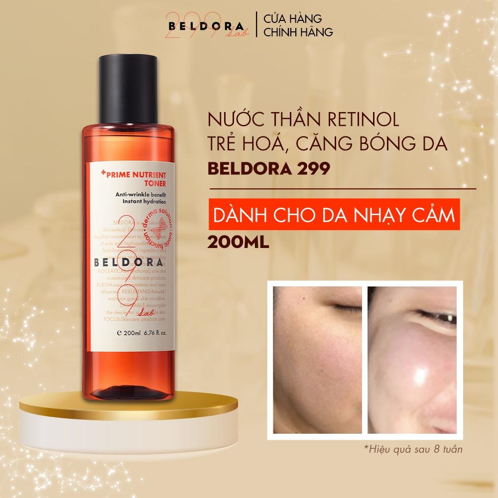 NƯỚC THẦN RETINOL TRẺ HOÁ CĂNG BÓNG DA BELDORA 299 PRIME NUTRIENT TONER 200ML