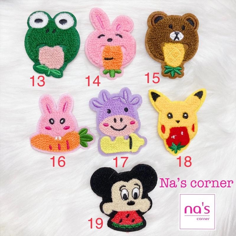 Kẹp tóc mái len đan thêu handmade hoa trái cây dễ thương dạng kẹp bật hairclip