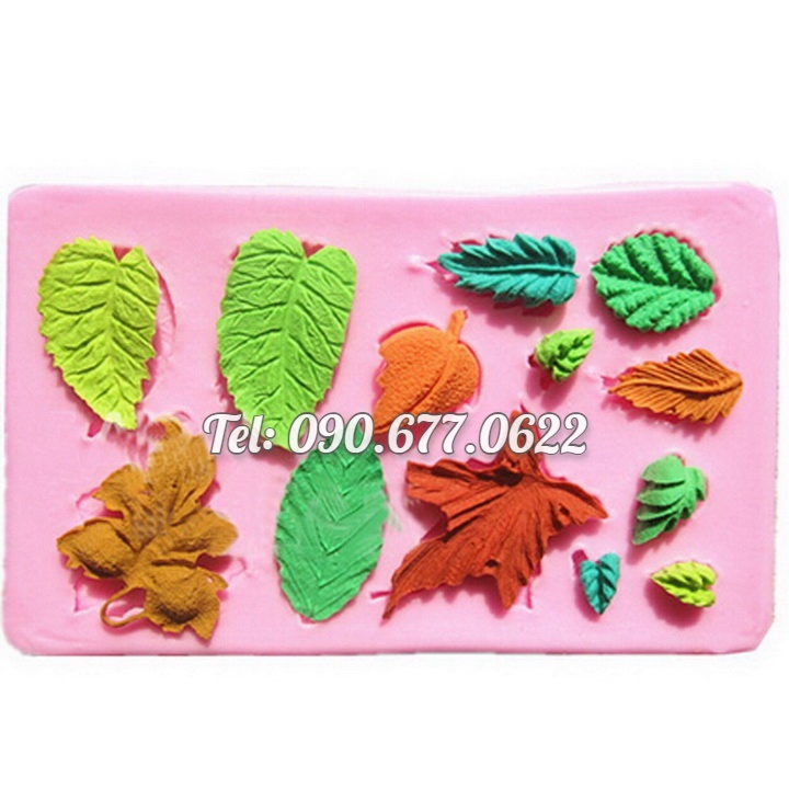 Khuôn silicone làm rau câu 13 chiếc lá - Mã số 1058