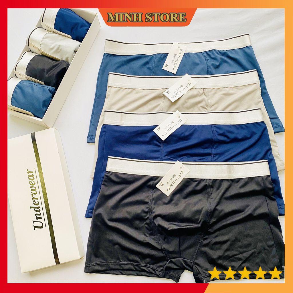 Quần sịp nam thun lạnh cao cấp co dãn 4 chiều, Quần lót nam đùi nhật bản đồ lót nam boxer sexy SDN01(Che tên) MINHSTORE6