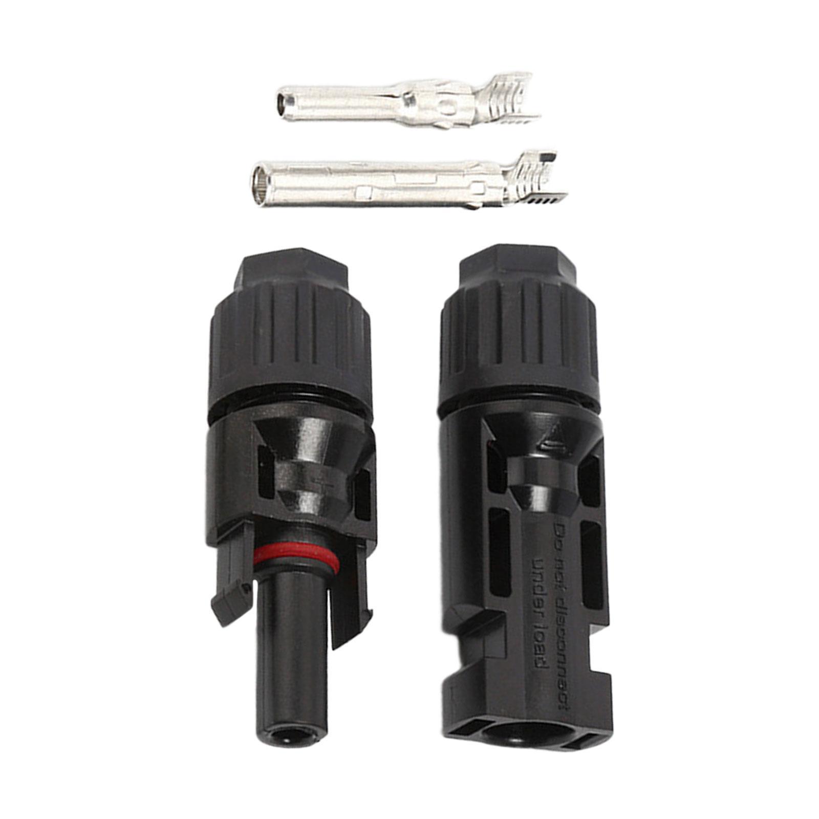 2Pcs Solar Panel Connectors 30A Waterproof IP67 Solar Panel Cable Connectors