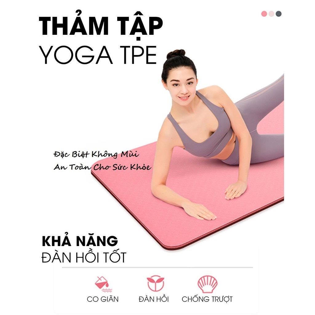 THẢM TẬP YOGA TPE 2 LỚP SIÊU ĐẸP ( 1995 GIA DỤNG ) -