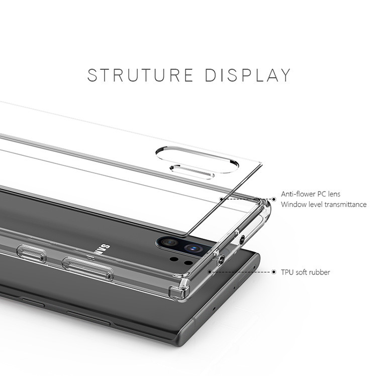 Ốp lưng chống sốc cho Samsung Galaxy Note 10 Plus hiệu Likgus Crashproof (siêu mỏng, chống chịu mọi va đập, chống ố vàng) - Hàng nhập khẩu