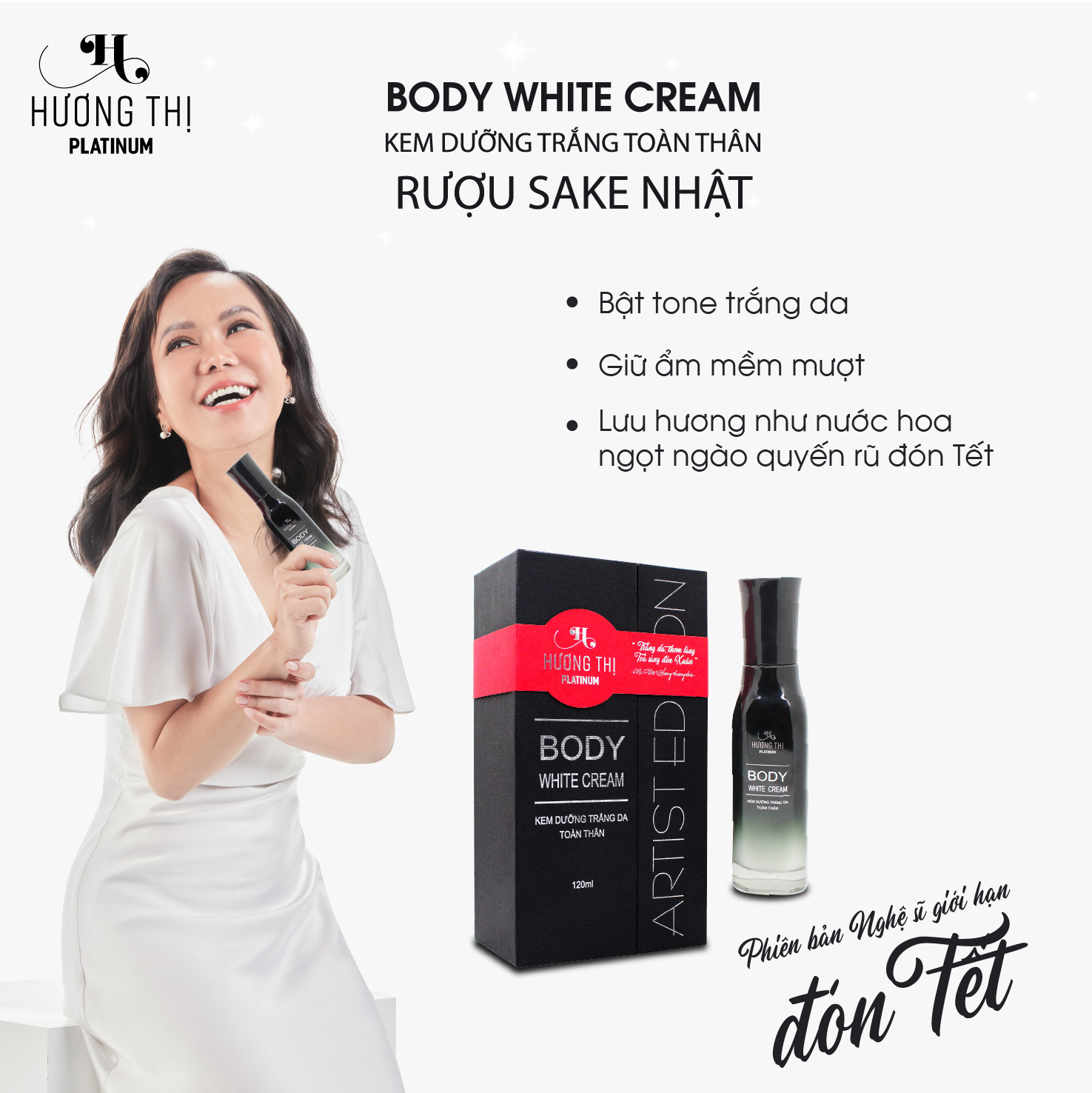 Kem Dưỡng Trắng Da Toàn Thân Hương Thị Sake Nhật - Body White Cream 120ml