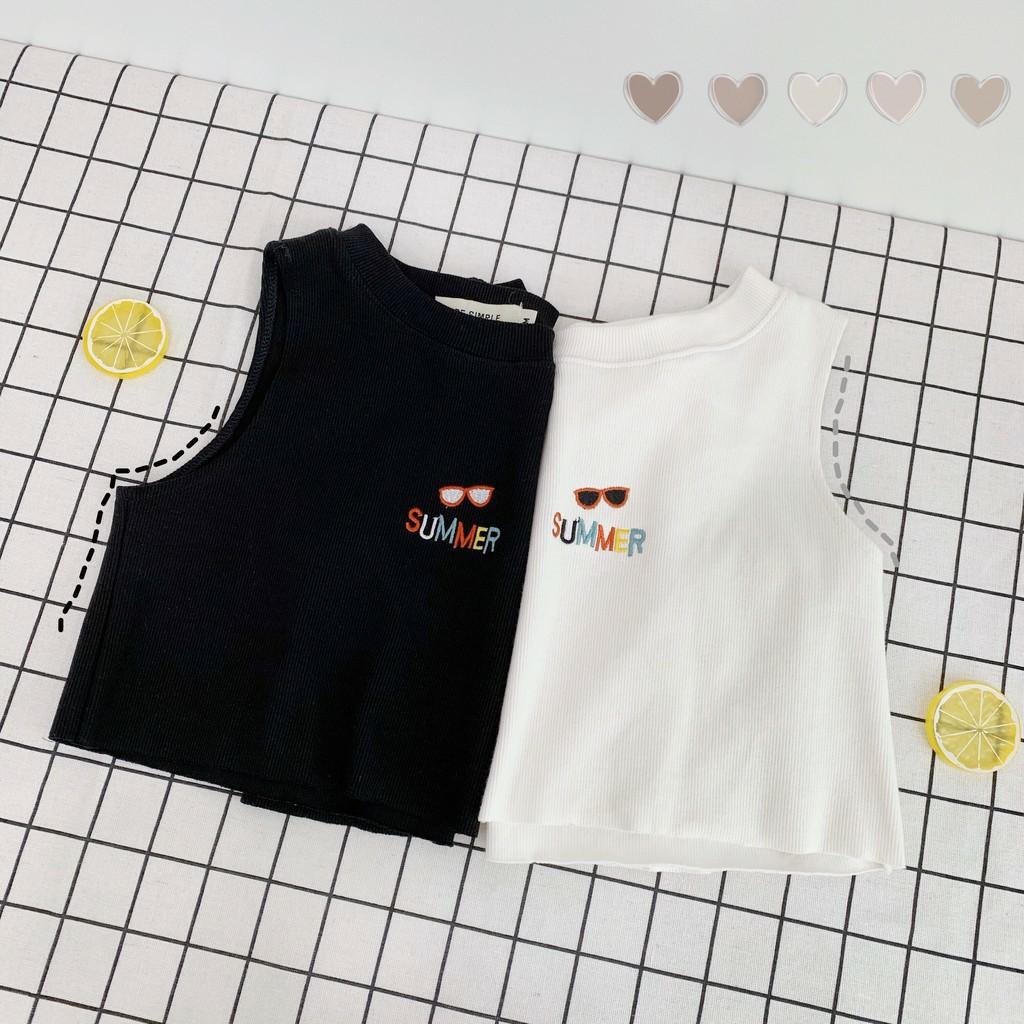 Áo Croptop Thêu SUMMER Ulzzang (3 Màu