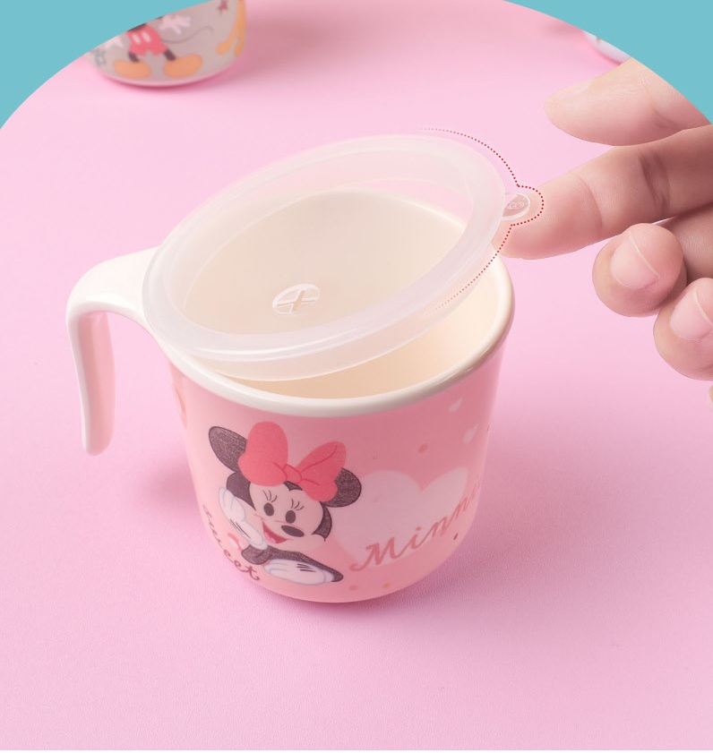 Ly nước có nắp Disney nhựa melamine mới 2022 hình chuột Minnie Mouse cho bé