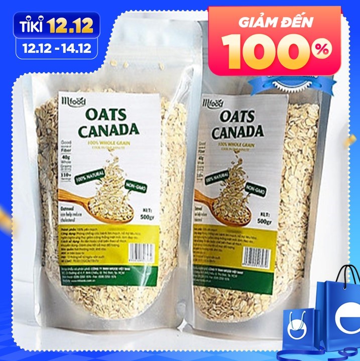 Yến Mạch Oats Canada Nguyên Chất túi 1kg