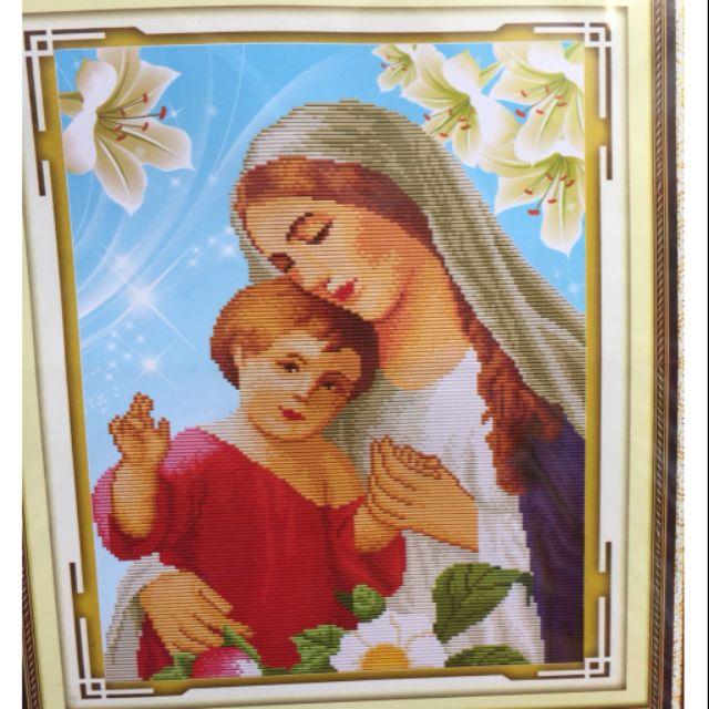 Tranh thêu 5D Đức Mẹ 8080