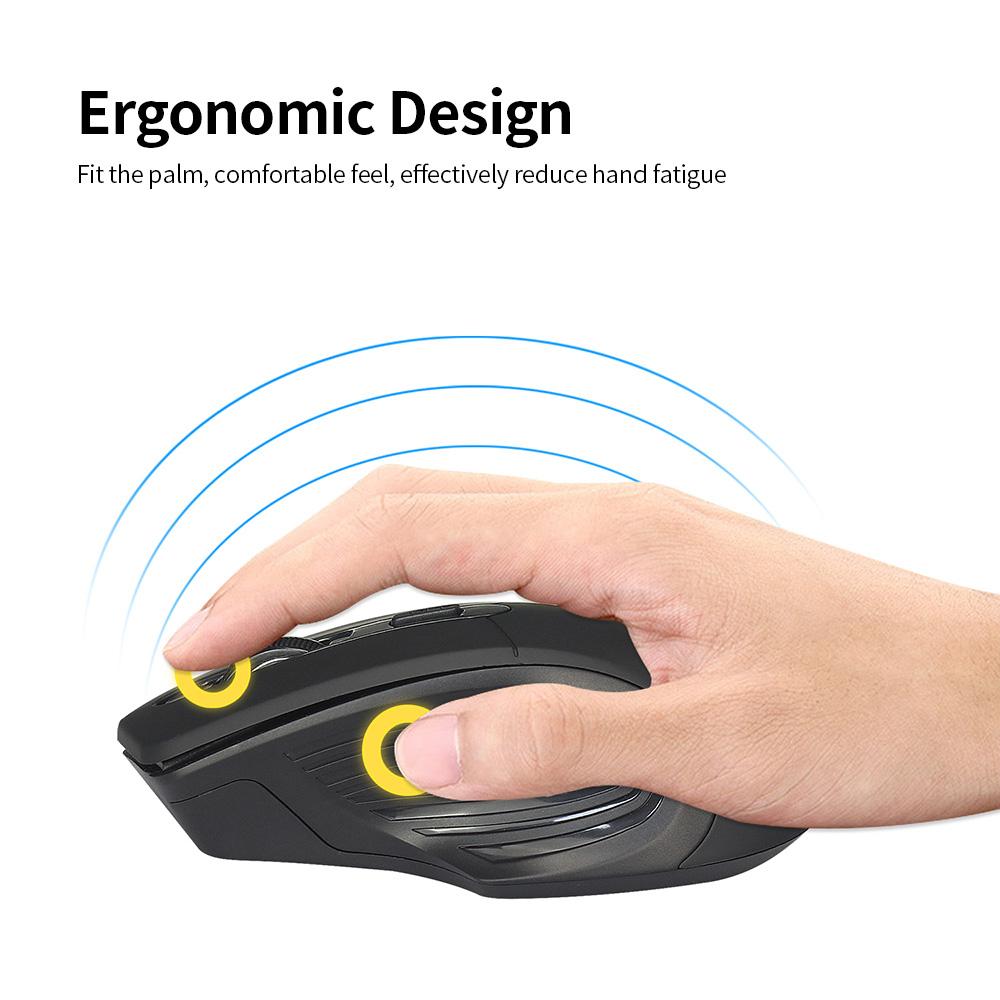 Chuột không dây YWYT G838 2.4GHz chơi game 2400DPI tiện dụng cho máy tính xách tay