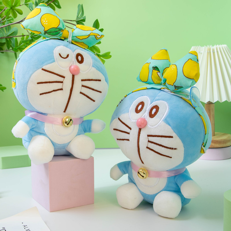 Gấu Bông Doremon (Doraemon) Đeo Nơ Dễ Thương Mẫu Mới Siêu Hot Cưng Xỉu (25cm) Hàng Xịn Cao Cấp, An Toàn Cho Người Sử Dụng