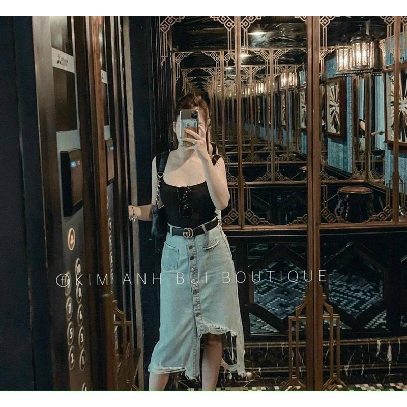 Chân váy jean cao cấp