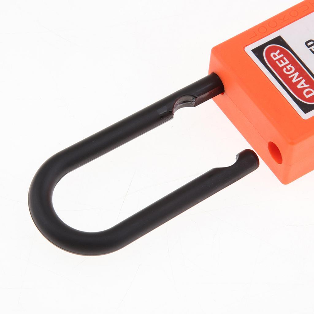2xSafety Security Lockout Padlock Keyed Different PVC Stainless Steel Orange