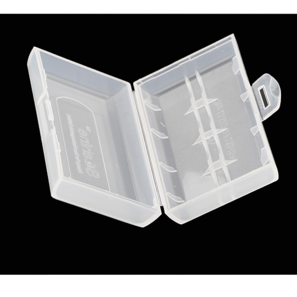 10x Clear Plastic Battery Organizer Storage Case Holder For 18650 Batteries