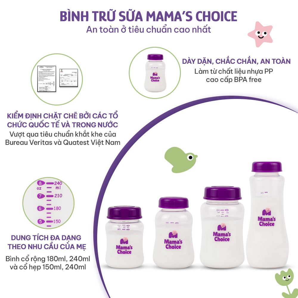 Túi Đá Khô Trữ Sữa Mama’s Choice, Giữ Lạnh Sữa Mẹ Lên Đến 14 Tiếng, Túi Giữ Nhiệt Bình Sữa, Đựng Và Giữ Ấm Đồ Ăn Cho Bé 