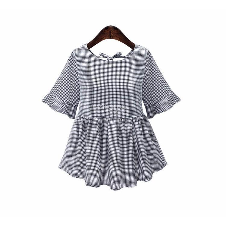 ÁO SỌC CARO BABYDOLL TAY LỠ CAO CẤP TK98N