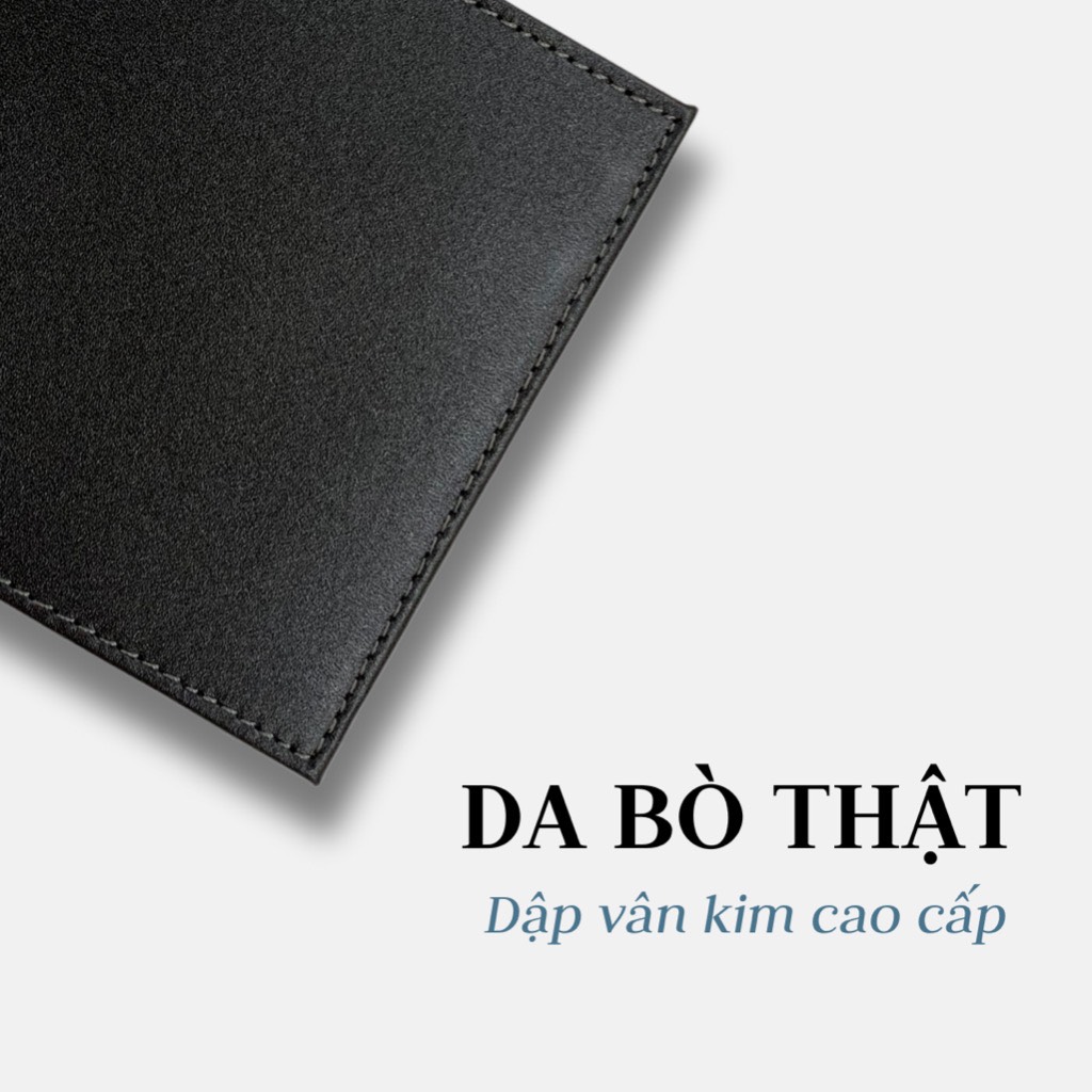 Ví Nam Da Bò Thật Cao Cấp Dáng Ngang Dập Vân Kim, Bóp Nam Da Bò Thật Thanh Lịch Công Sở SDA3