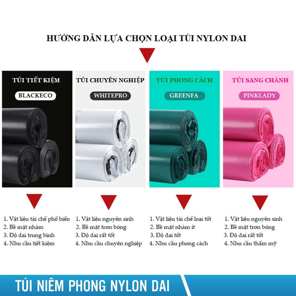 Bao bì gói hàng niêm phong [10 CUỘN] 17x30cm màu đen bịch nilong bao bì túi đựng vận chuyển hàng online