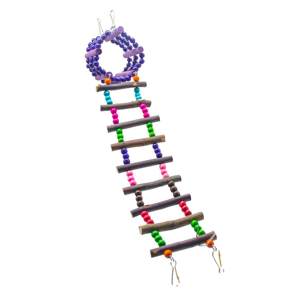 Bird Toys Parrot Swing Hanging Ladder Parakeet Cockatiel Lovebird Cage Toy