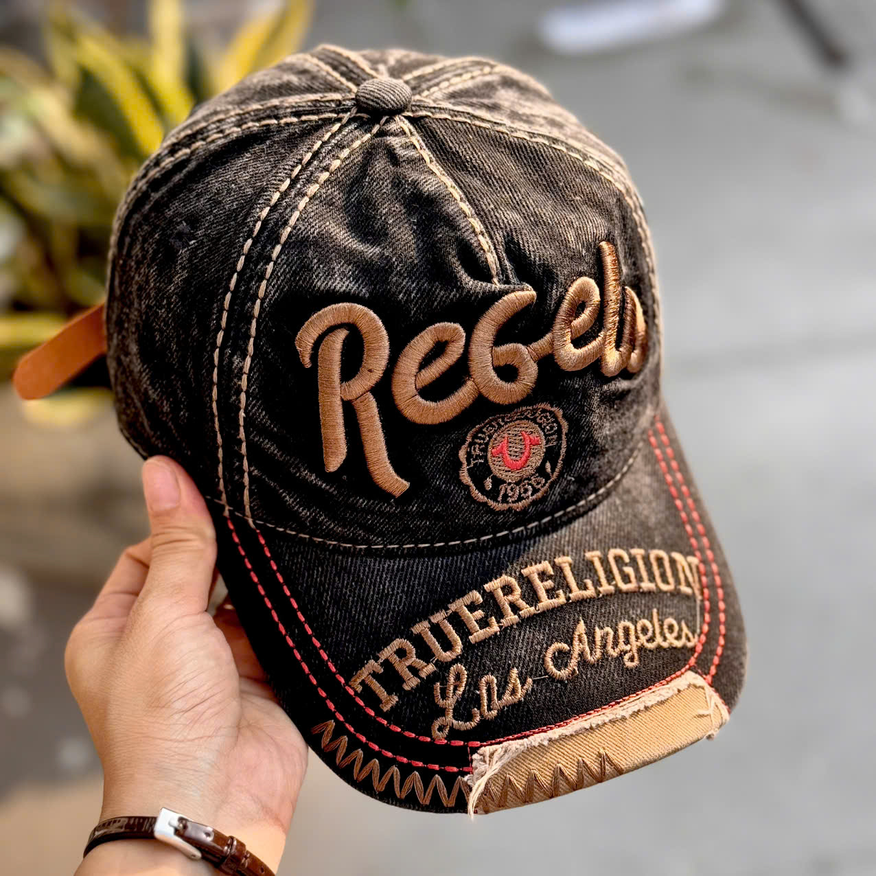 Nón kết, mũ lưỡi trai Ông địa Rebels vải jeans form chuẩn siêu đẹp (Ảnh thật)