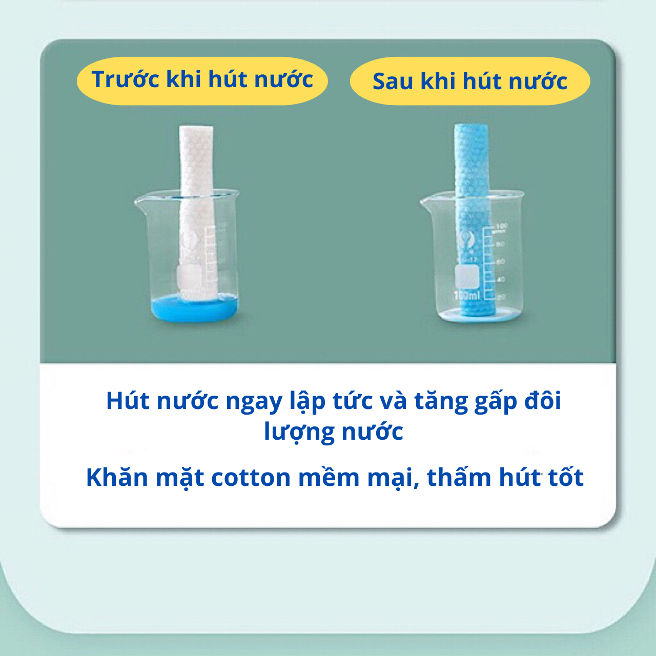 Khăn mặt khô tẩy trang rửa mặt MIANZ, khăn vải khô lau rửa đa năng chất liệu dày dặn gói 300gr sợi Viscose tổng hợp