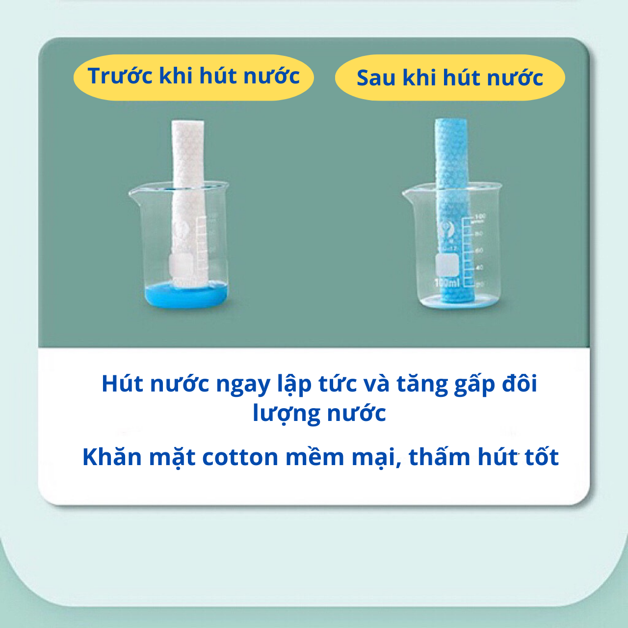 Khăn vải khô tẩy trang rửa mặt MIANZ, khăn mặt khô lau rửa đa năng chất liệu dày dặn gói 600gr sợi Viscose tổng hợp