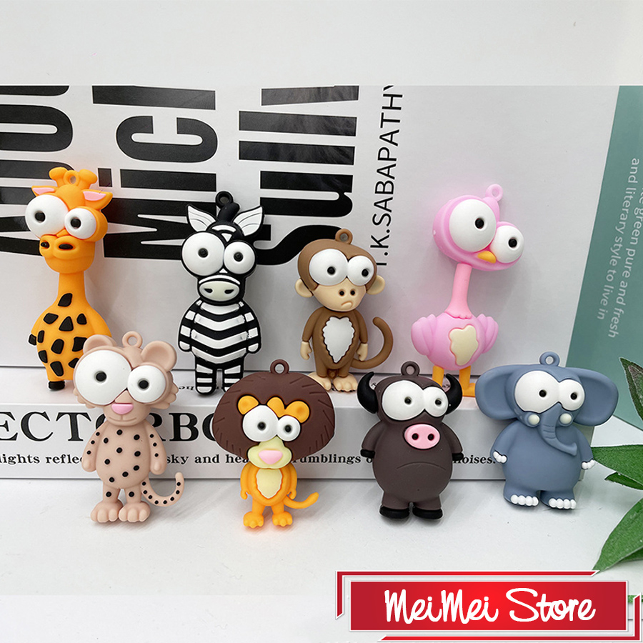 Móc khóa gấu bông, Móc khóa xe máy hình con vật cute, cực đáng yêu