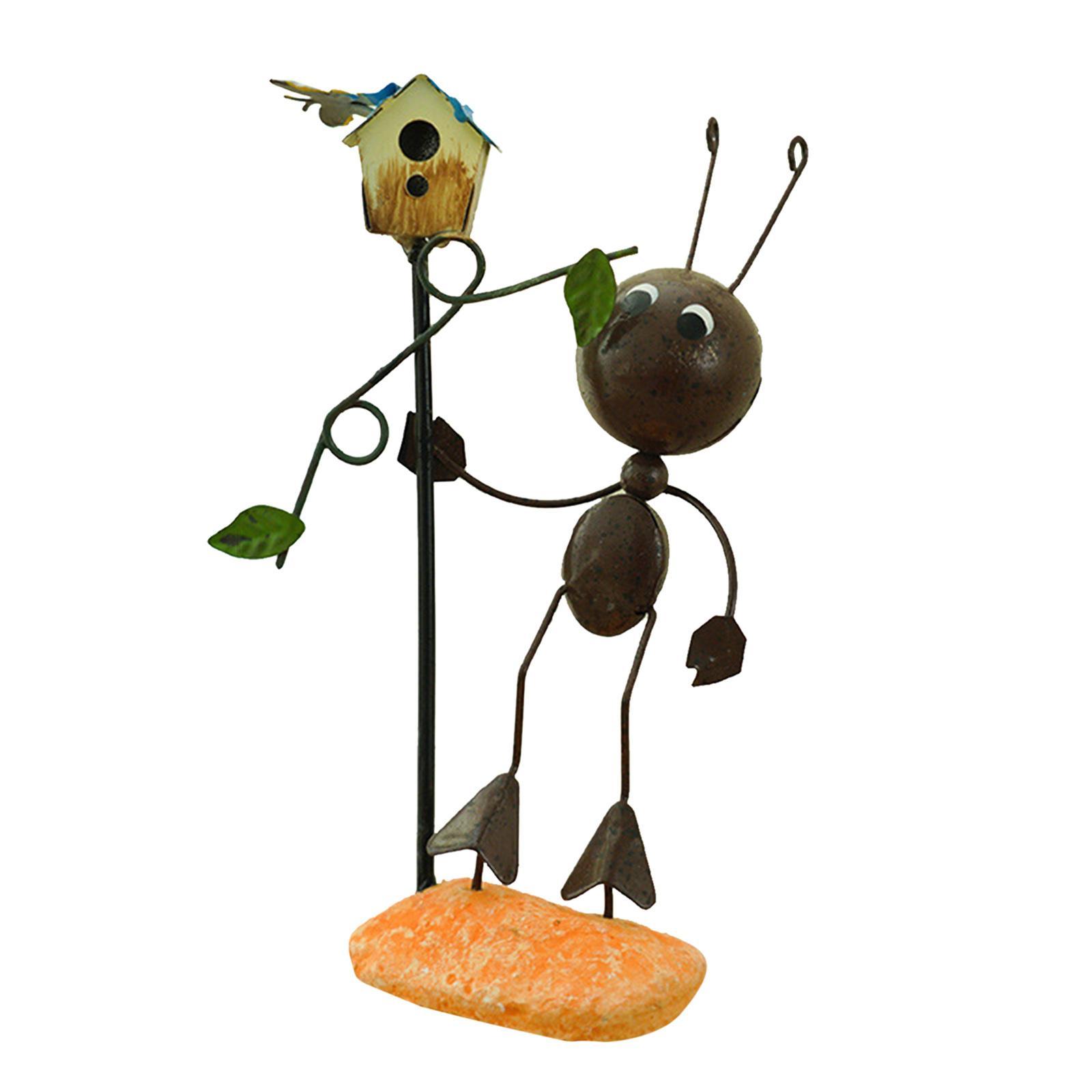 Hình ảnh 2x Ant Figurine Statue Home Office Desktop Ornament