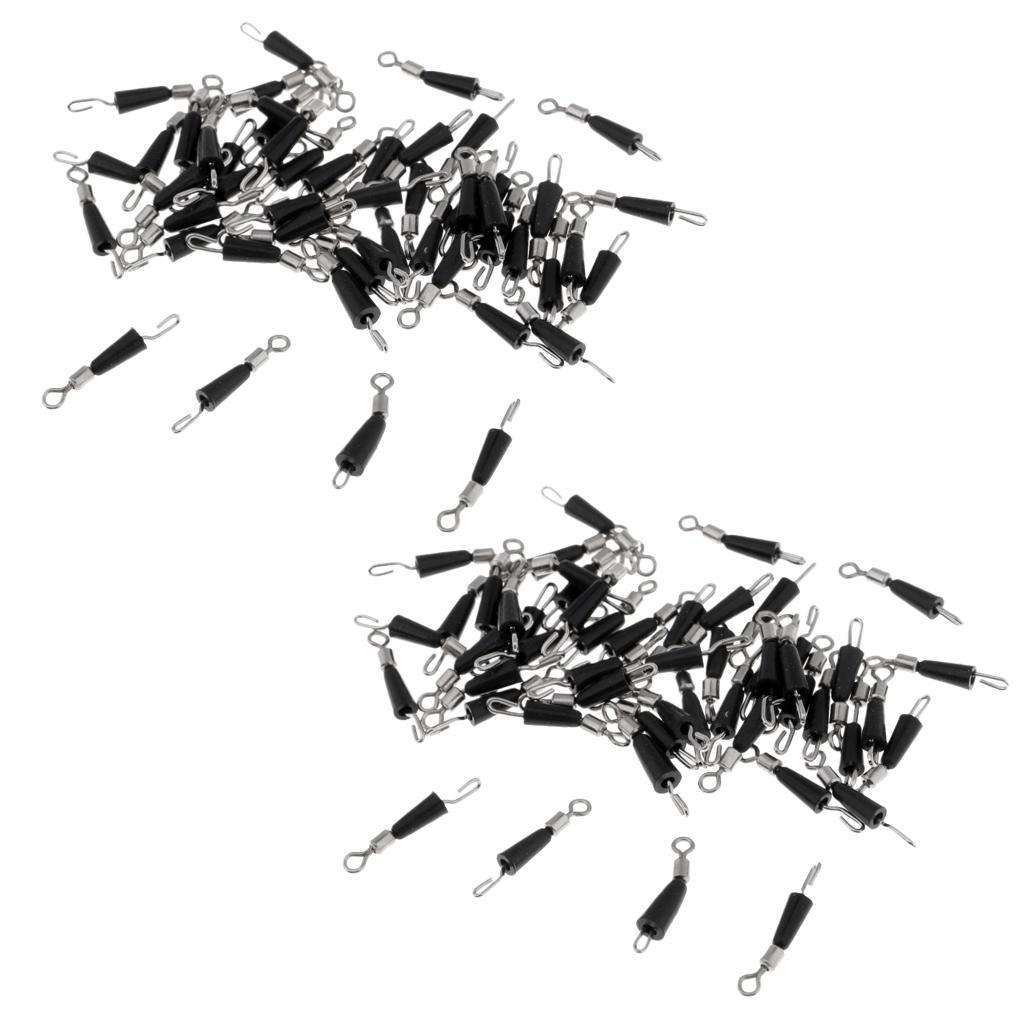 Set of 100pcs Fishing Rolling Swivel Line Connector Fast Link Fishing Pins