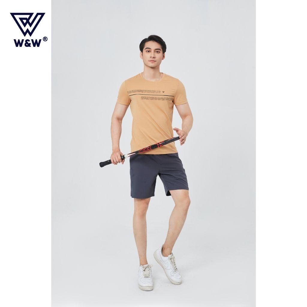 Áo Tshirt Nam Tay Ngắn W&amp;W Chất Vải CVC Cao Cấp, Thoáng Khí, Đanh Mịn Thoải Mái Trong Mọi Hoạt Động WTS52S