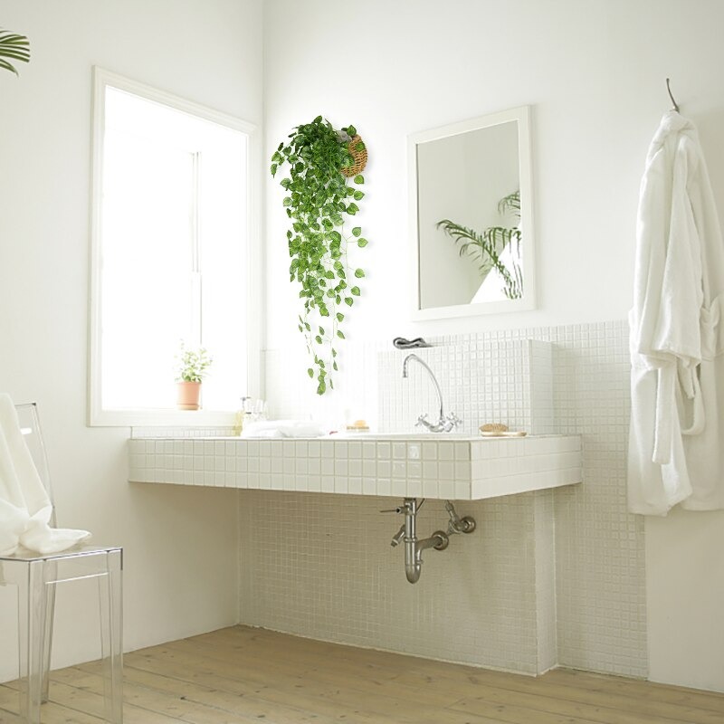 Chùm lá giả treo tường độc đáo dài 85-90cm trang trí nhà hàng, tiểu cảnh, ban công xanh mát CL-02