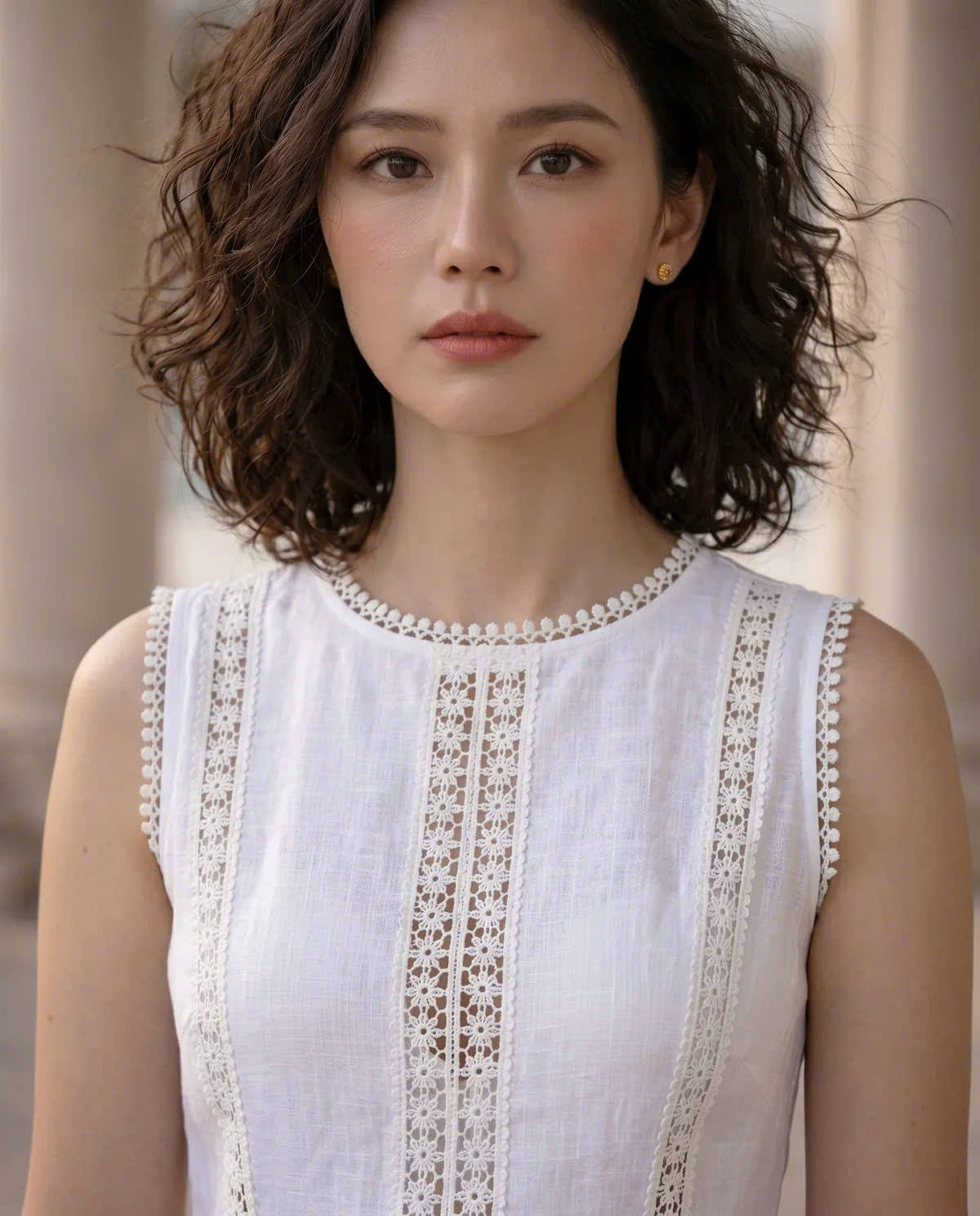 Đầm Maxi Phối Ren Linen Trắng Minh Duyên Dre237 Thời trang Hity