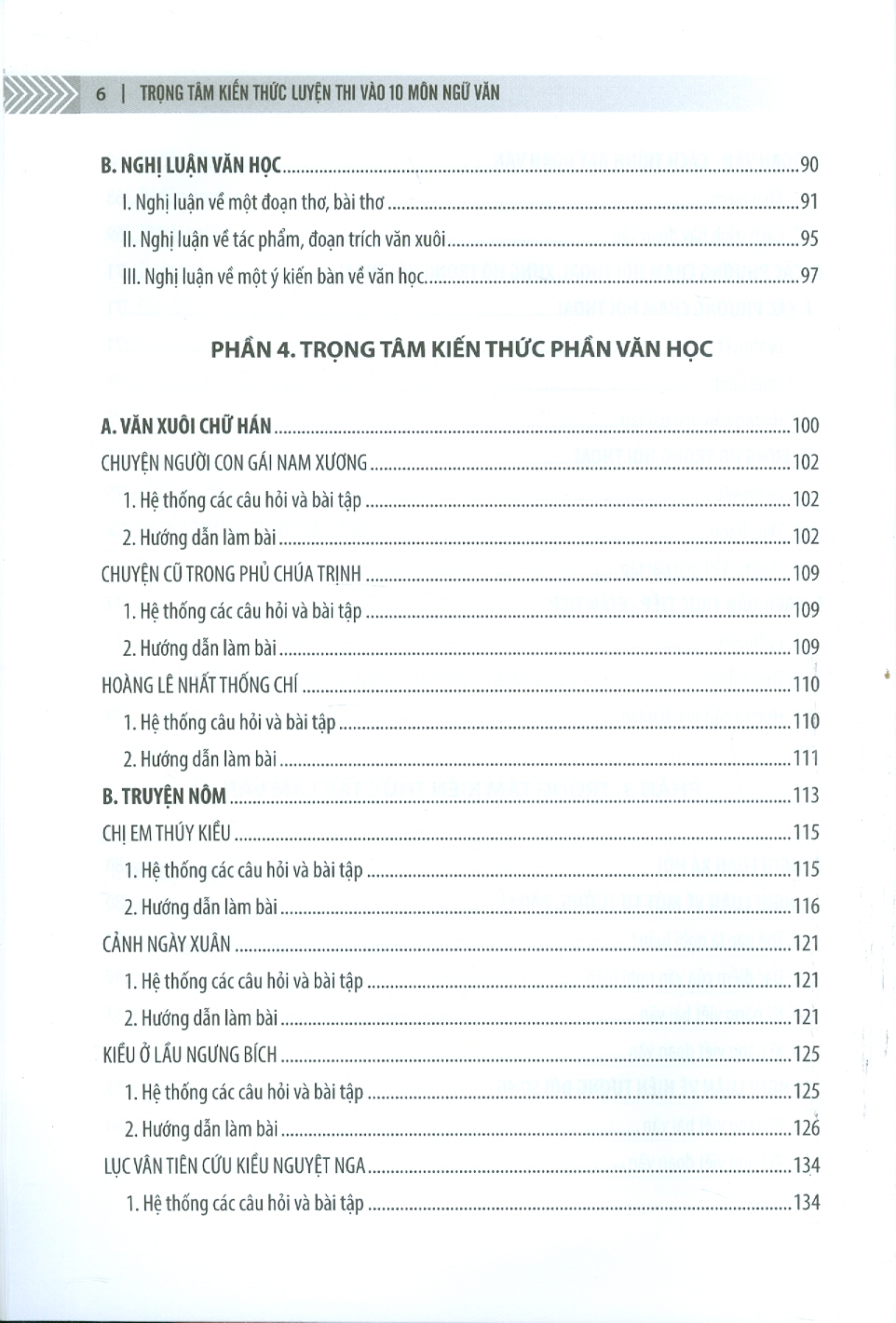 Trọng tâm kiến thức luyện thi vào 10 môn Ngữ văn