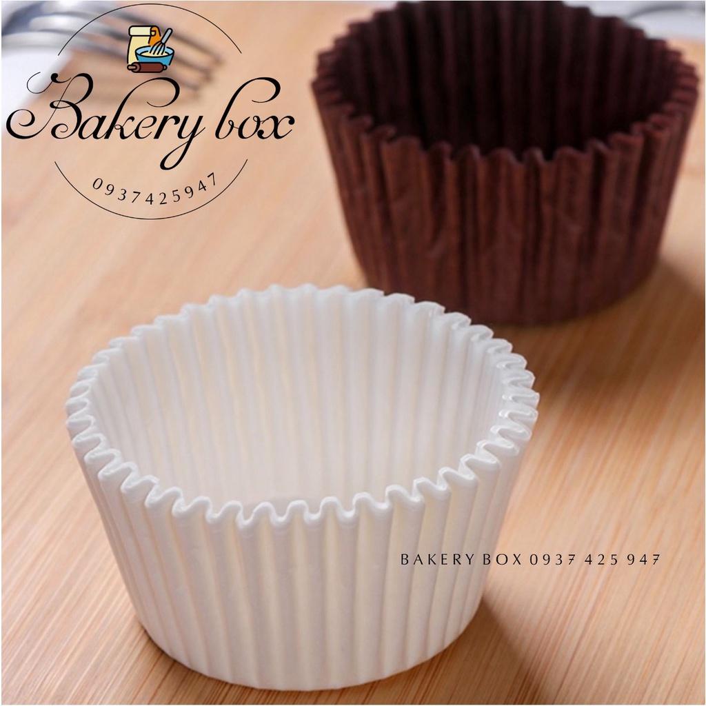 1 Cây Cup Giấy Mềm Trắng Nướng Bánh - Lót Bánh Bao Hấp