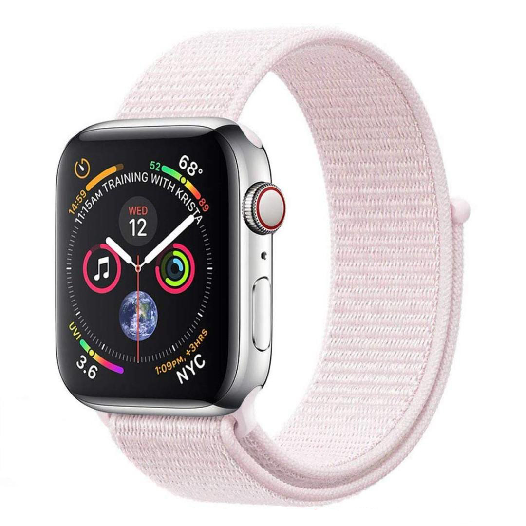 Dây Nylon Sport Loop Pearl Pink cho Apple Watch 38/40/42/44mm