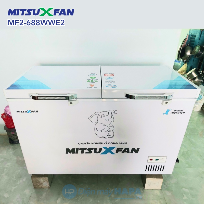 Tủ Đông+Mát MITSUXFAN MITSUXFAN MF2-4566WWI Inverter 450 Lít, 02 Ngăn Cao Cấp, Tiêu Chuẩn Châu Âu - Hàng Chính Hãng