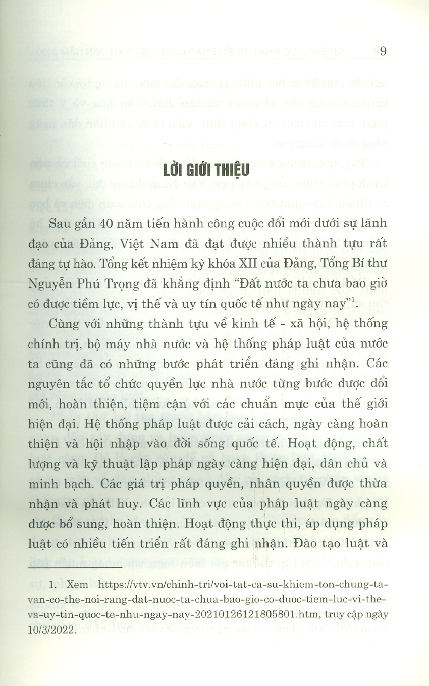 Chiến Lược Phát Triển Pháp Luật Việt Nam Đến Năm 2030, Tầm Nhìn Đến Năm 2045 - Những Vấn Đề Lý Luận Và Thực Tiễn (Sách chuyên khảo) (Bản giới hạn, in 100 bản)