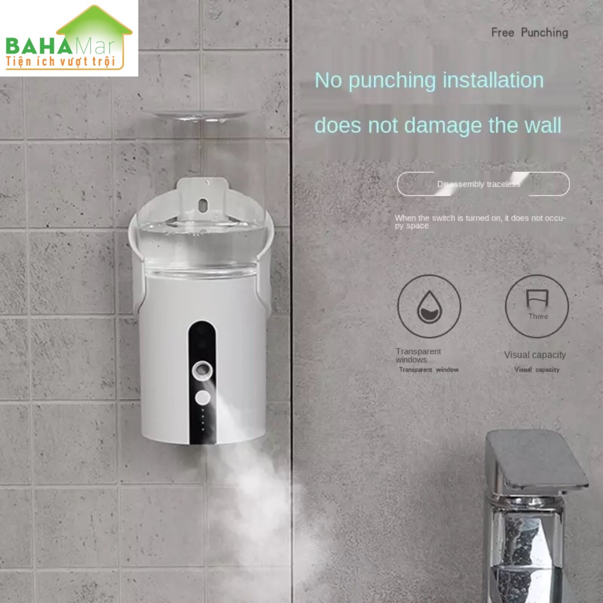 MÁY PHUN TIỆT TRÙNG CẢM ỨNG HỒNG NGOẠI TỰ ĐỘNG PHUN SƯƠNG RỬA TAY KHỬ KHUẨN "BAHAMAR" giúp rửa tay sát khuẩn nhanh và tiện hơn rất nhiều