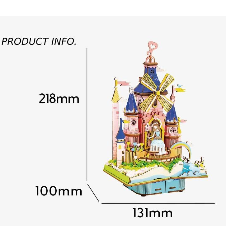 Mô hình lắp ráp bằng gỗ 3D Mô hình LÂU ĐÀI MA THUẬT MAGIC CASTLE - Quà tặng tự làm bằng gỗ