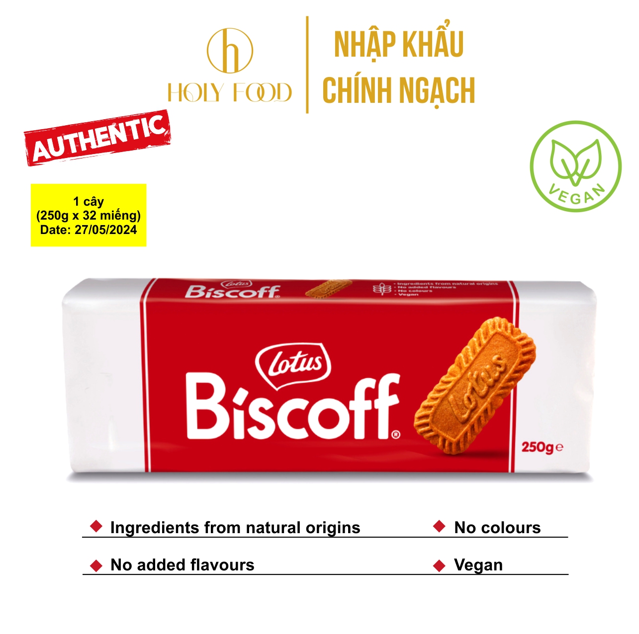 Bánh quy giòn Lotus Biscoff thơm ngon hương vị quế - Xuất xứ Bỉ