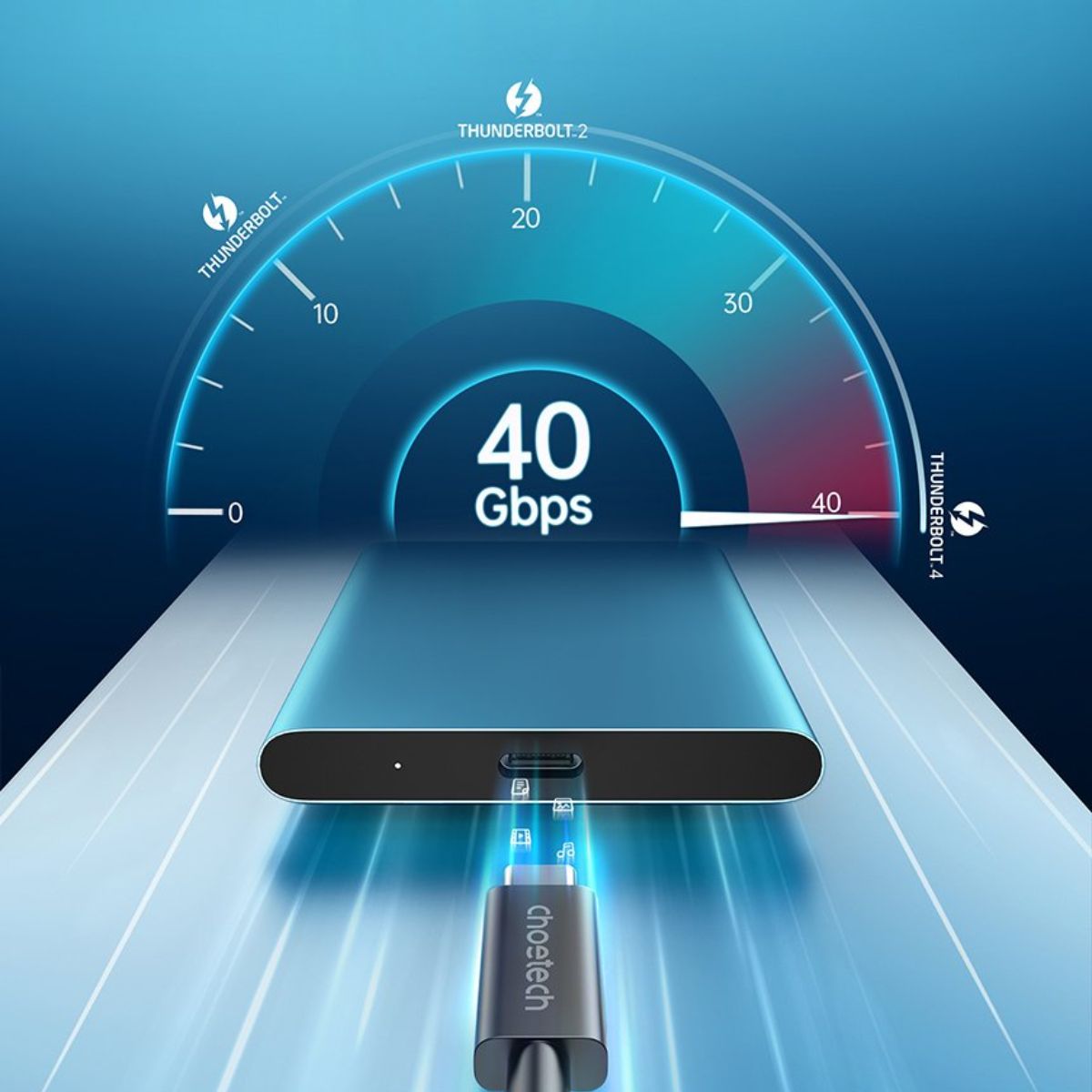 Cáp sạc nhanh 100w Choetech A3010 Type C to Type C Thunderbolt 4