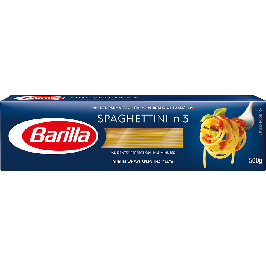 [Made in Italy] Mì Barilla Sợi Hình Các Cỡ Spaghettini (500g)