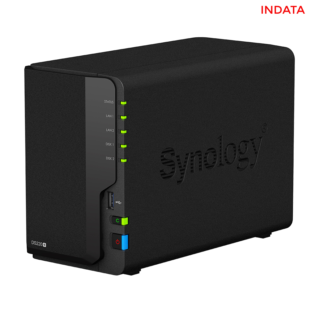 Bộ lưu trữ mạng NAS Synology DS220+ CPU 2-core 2.0GHz, RAM 2 GB, LAN 2x 1GbE, 2 khay ổ cứng - Hàng chính hãng