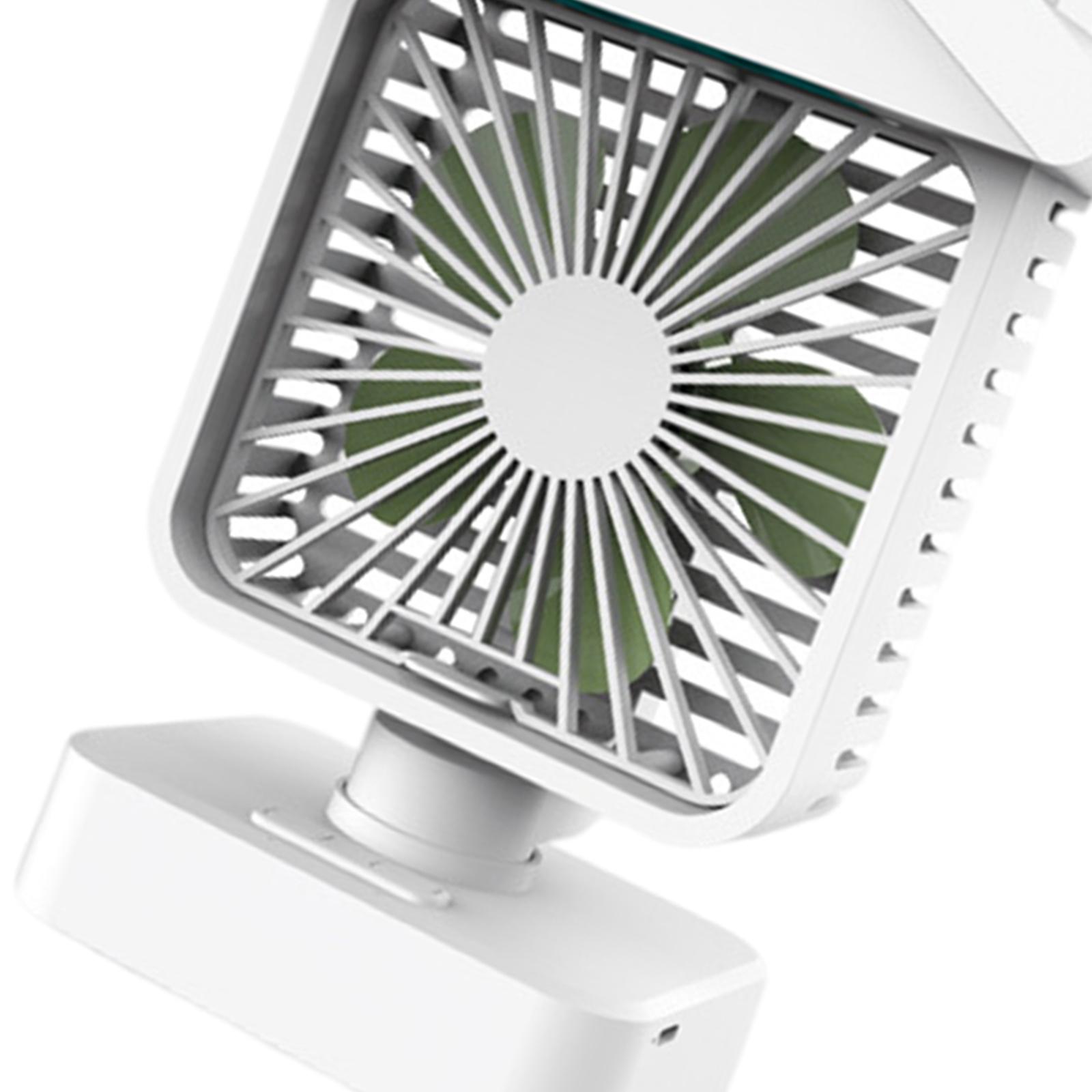 Portable Air Conditioner Cooler, Noiseless Air Fan Rechargeable USB Desk Fan with 3 Speeds, LED Night, Office Cooler Humidifier for Home Dorm