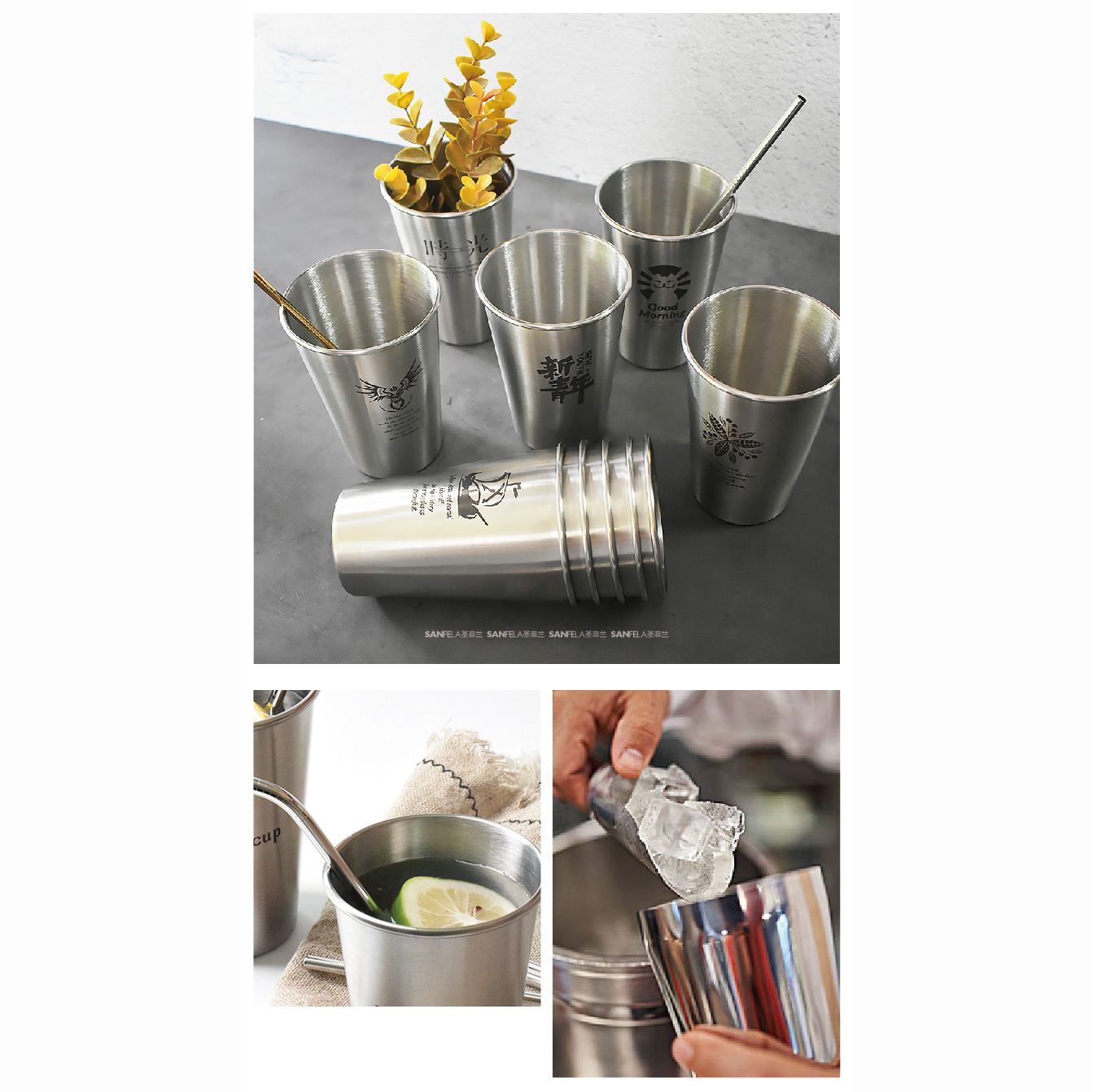Ly Uống Nước Kim Loại Không Gỉ - Ly Uống Nước Kim Loại In Hình Ngộ Nghĩnh – Ly Nước Kim Loại